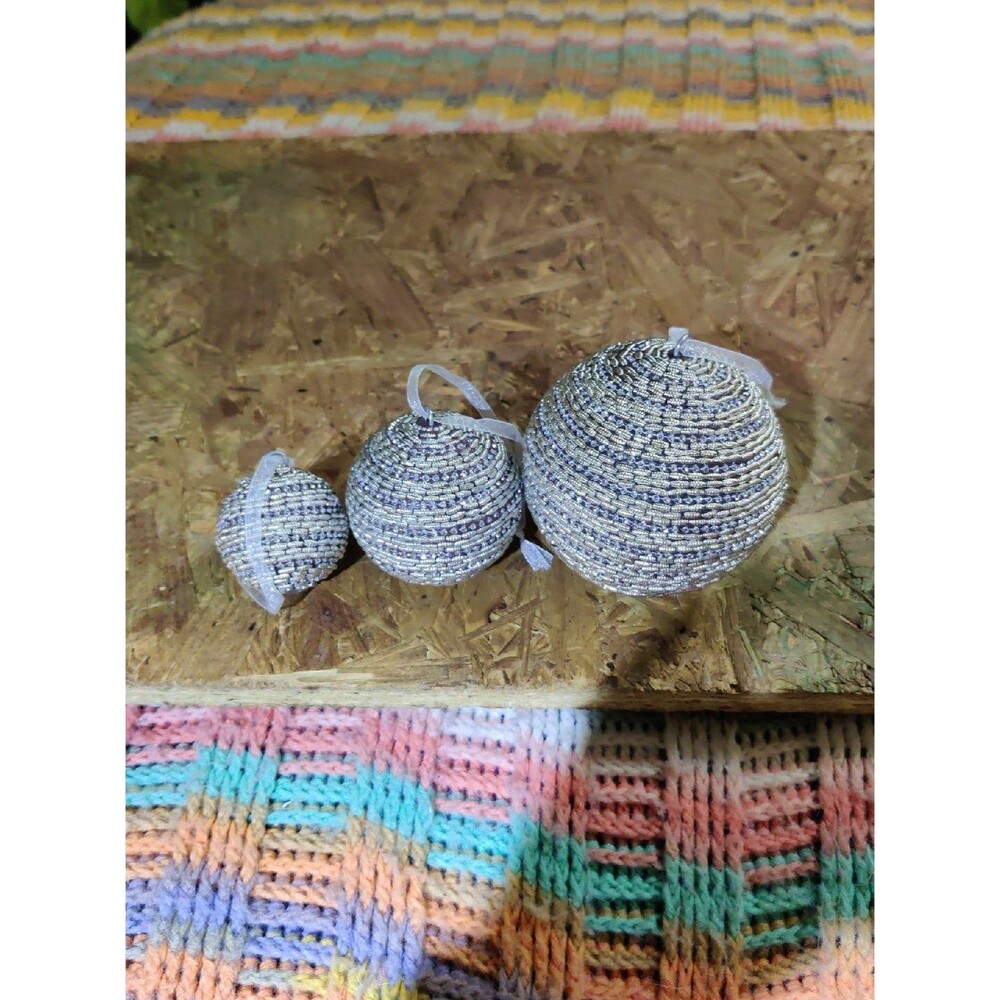 Beautiful Beaded Christmas Balls